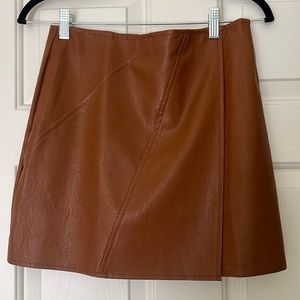 Faux leather skirt